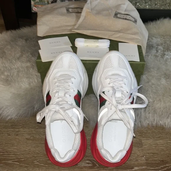 New & Authentic Gucci Rhyton Lavaredo Reflection Chunky Sneakers( Will trade) - Picture 13 of 15